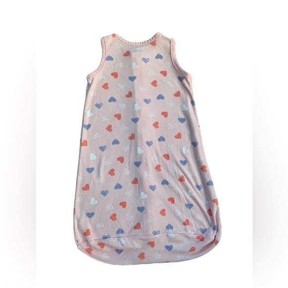 Lullaby Lane 0-6 Months Pink Sleep Sack with Hearts - Picture 2 of 5
